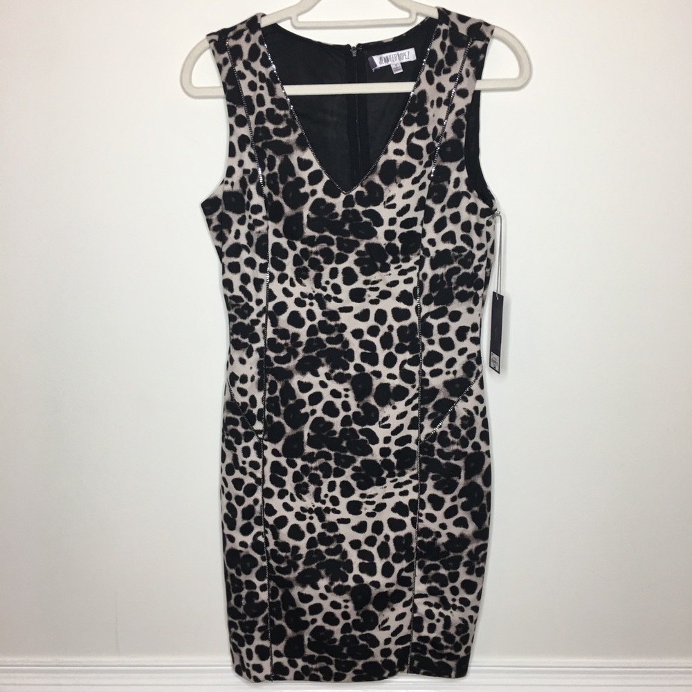 Jennifer Lopez Animal Print Dress